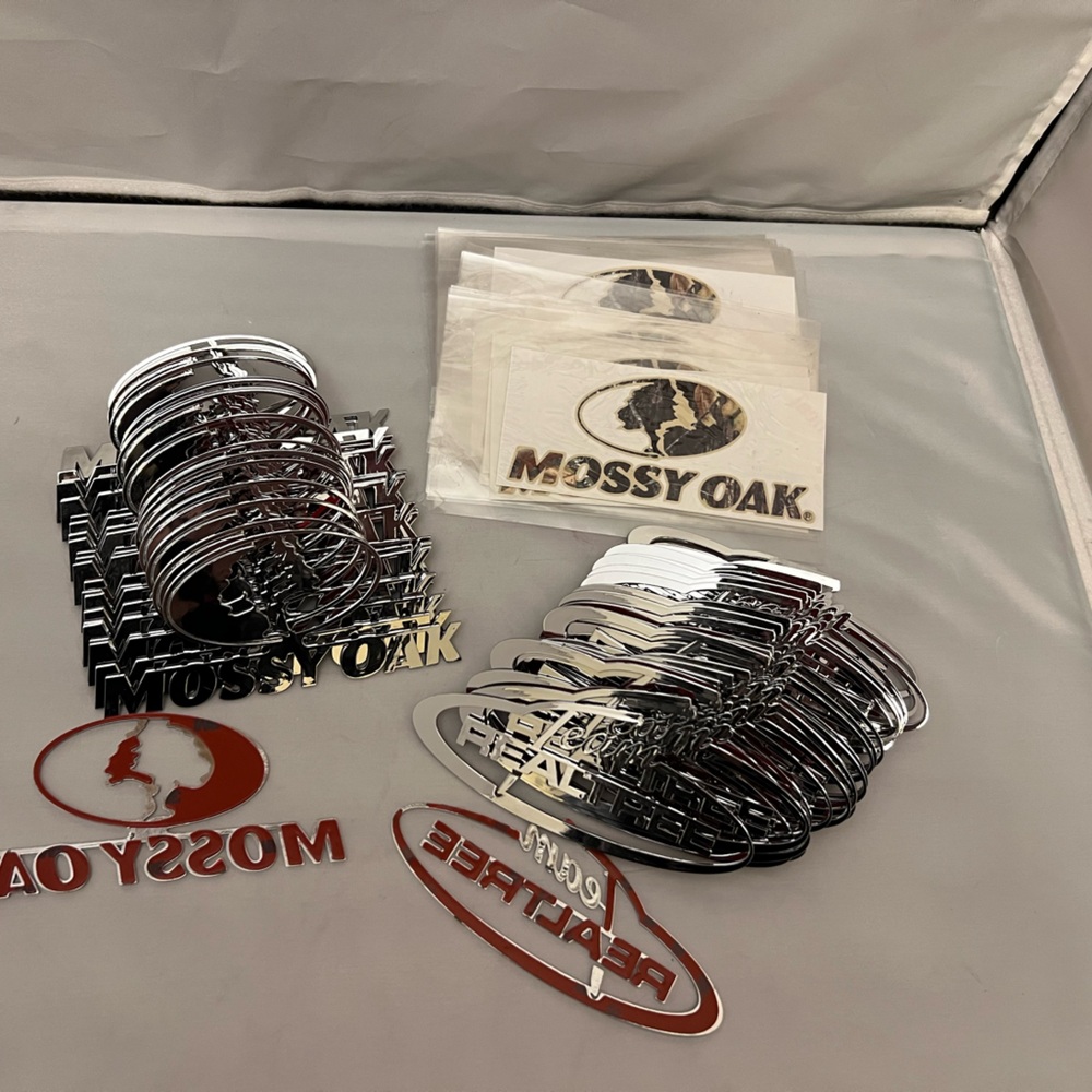 Mossy Oak Metallic Decal Bundle- Silver Crome Colored
